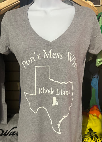 Don’t Mess With RI Women’s V-Neck Tshirt