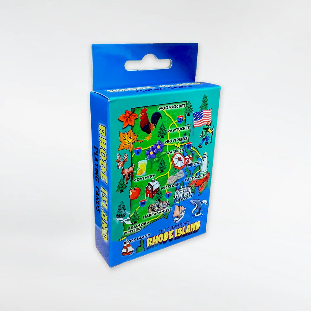 RI Cartoon Map Playing Cards