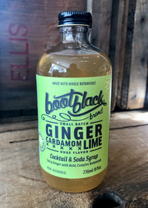 Bootblack Ginger Cardamom Lime Cocktail and Soda Syrup, 16 oz.