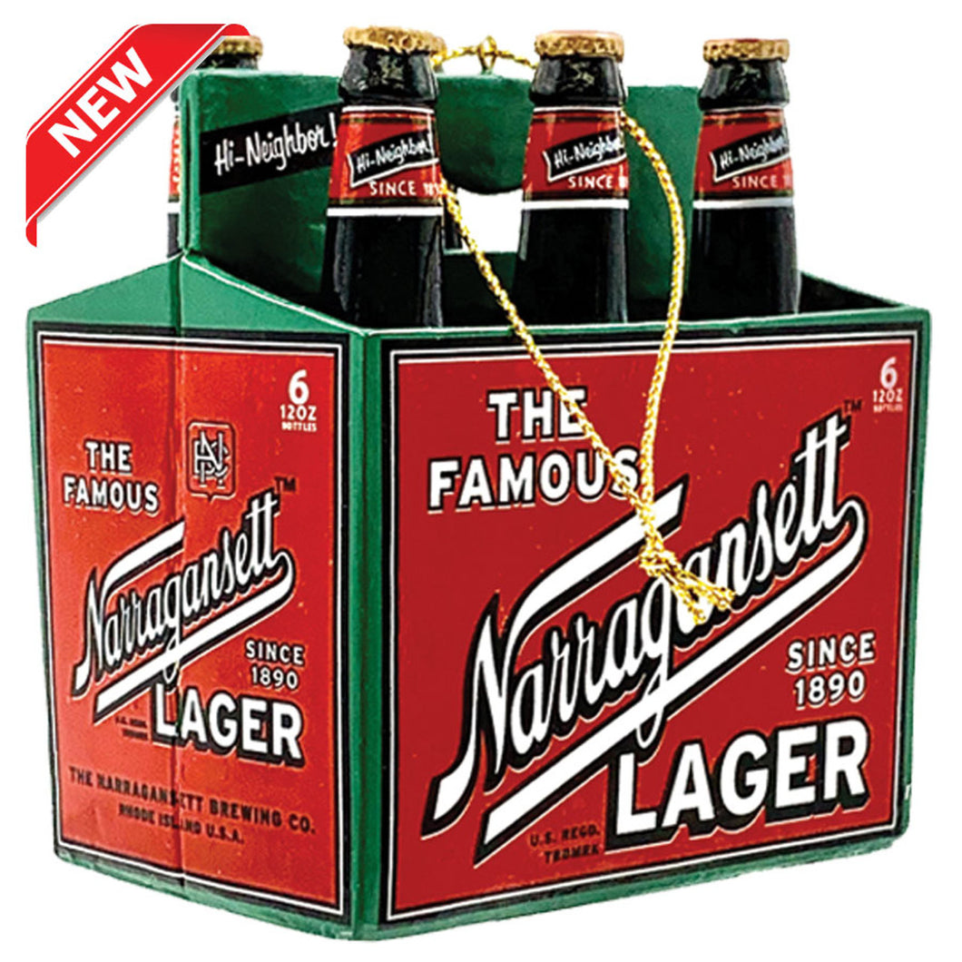 My Little Town Narragansett Beer New Six Pack, 2022 Ornament