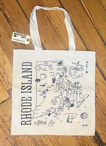 RI Map Tote Bag