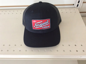 Narragansett Trucker Hat Black With Black Mesh